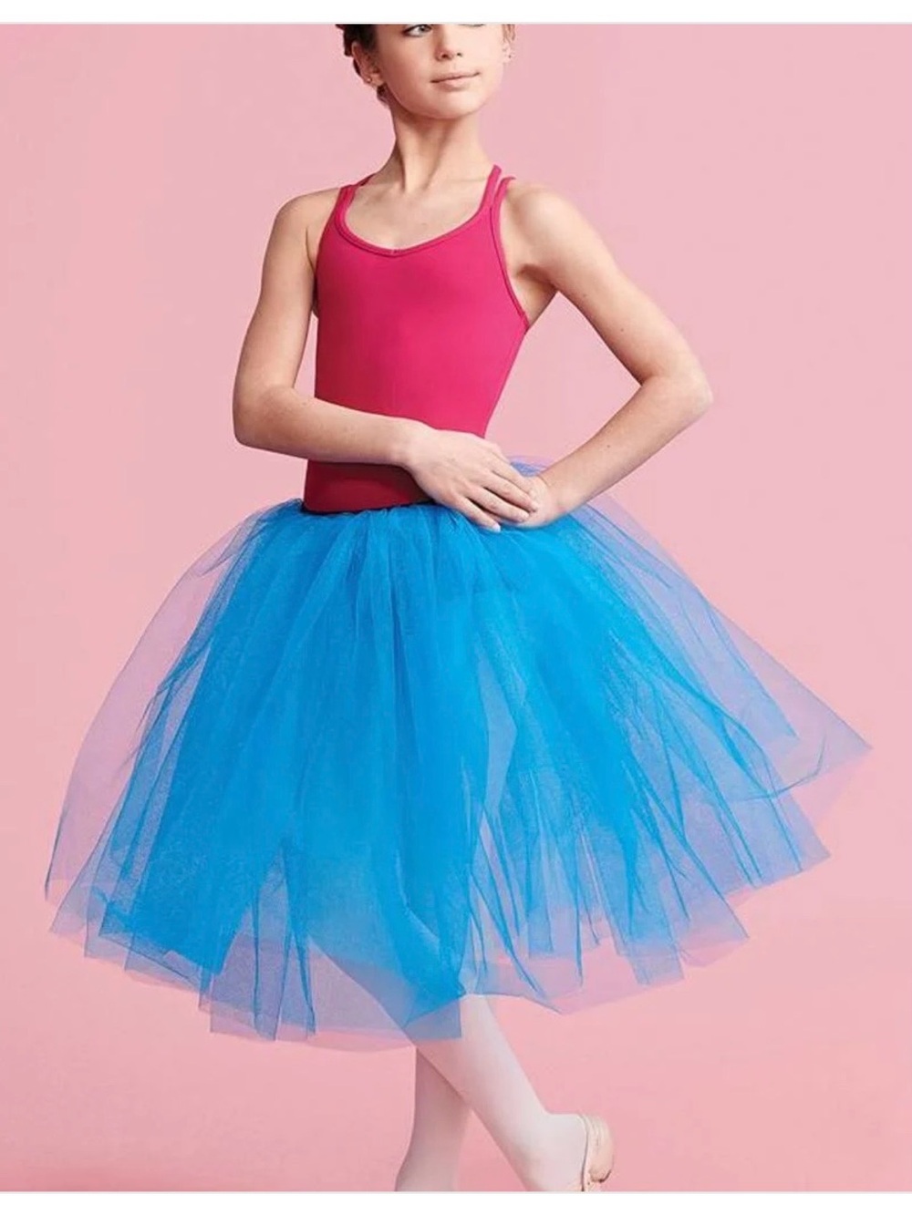 Capezio Bright Blue Tulle Child Romantic Tutu 20” - Kids One Size